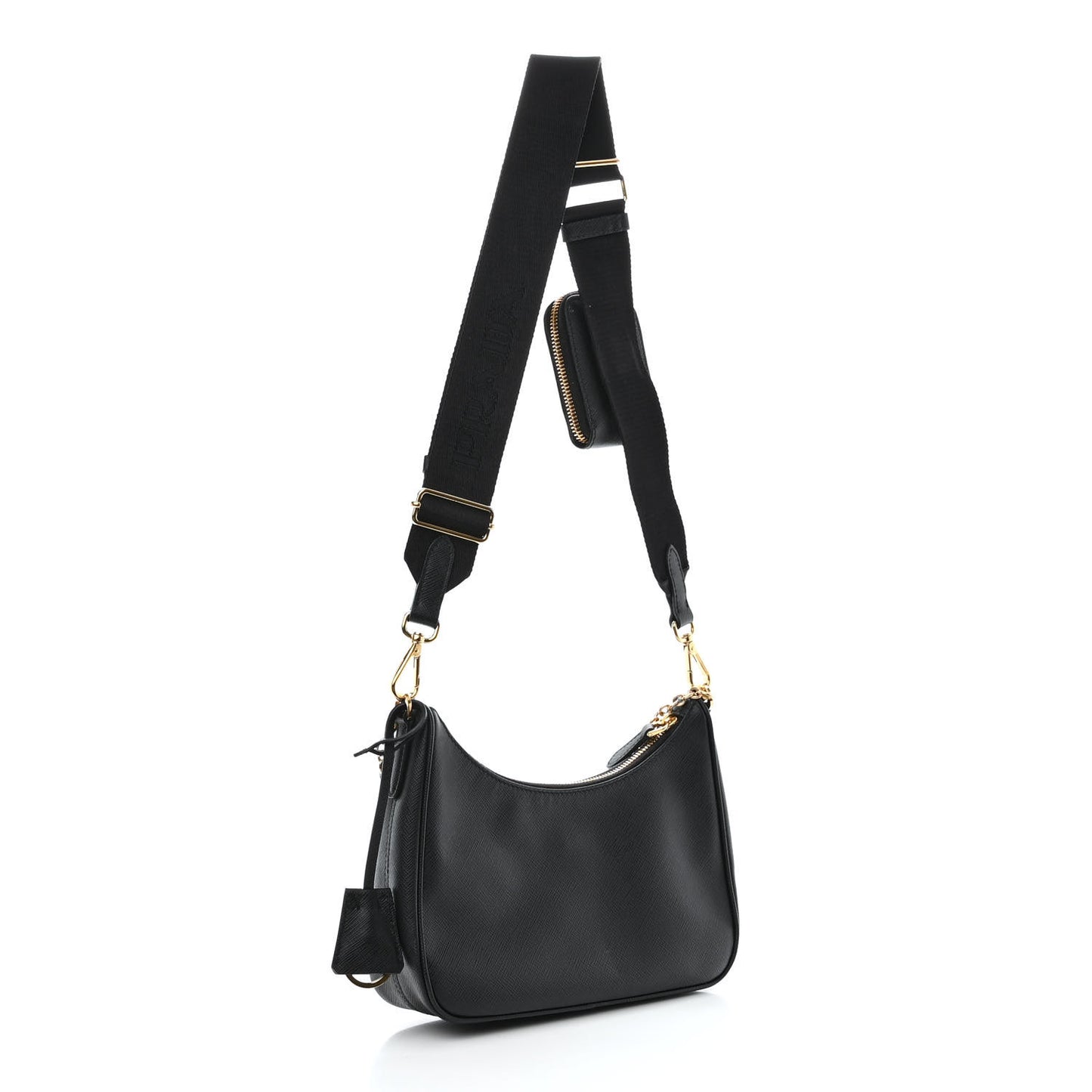 Saffiano Lux Re-Edition 2005 Shoulder Bag Black