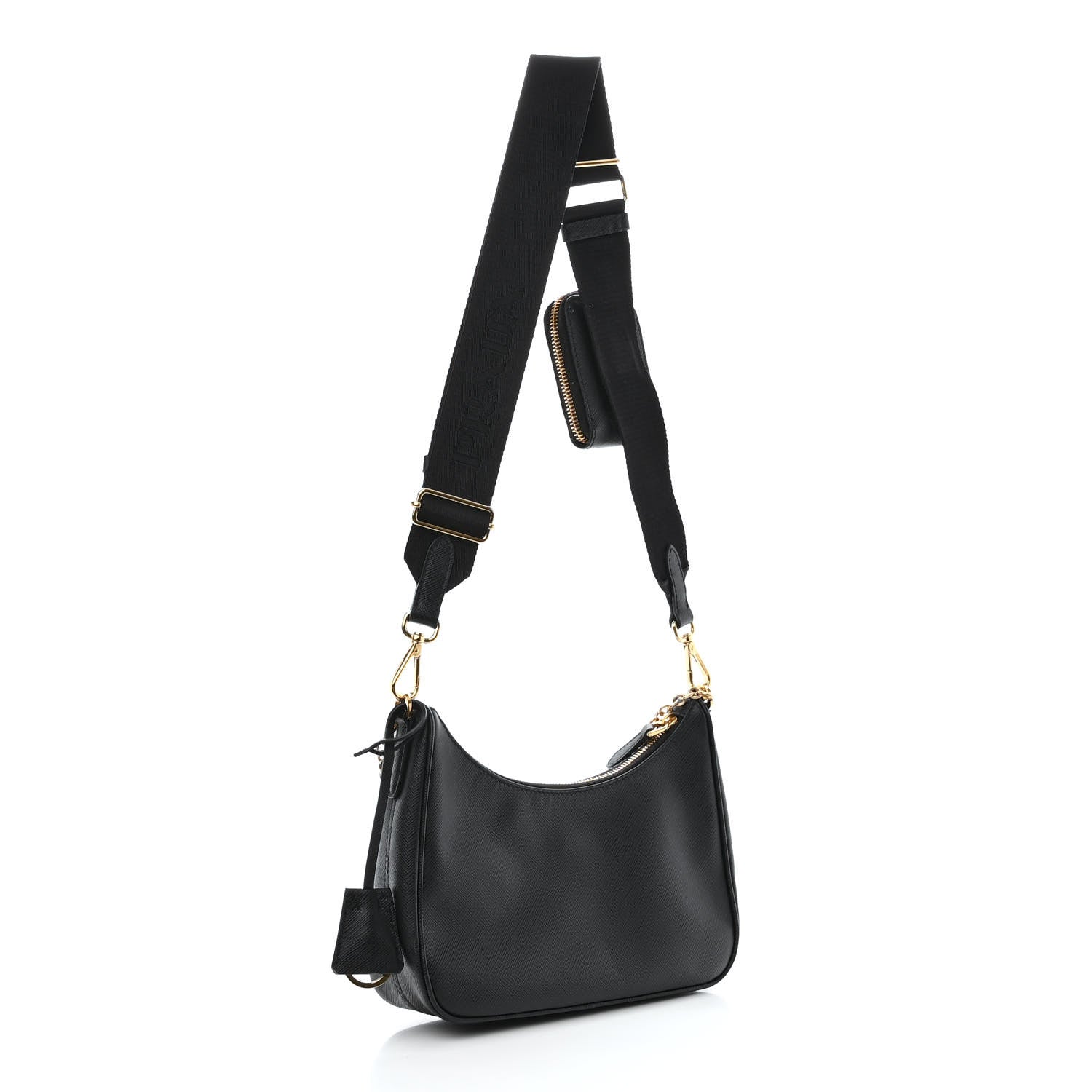 Prada Saffiano Lux Re-Edition 2005 Shoulder Bag Black 3 of 13