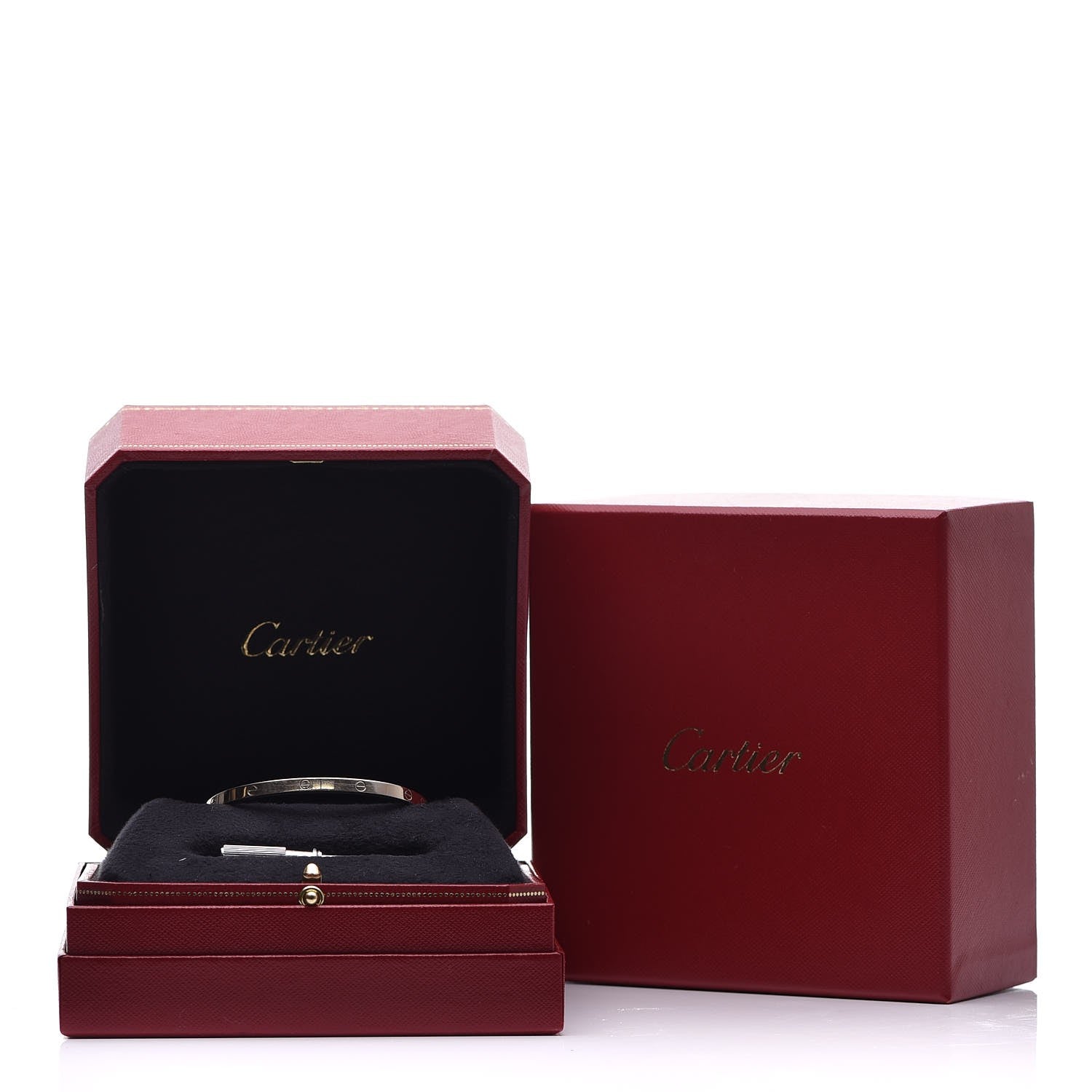 Cartier 18K White Gold Small LOVE Bracelet 17 5 of 5