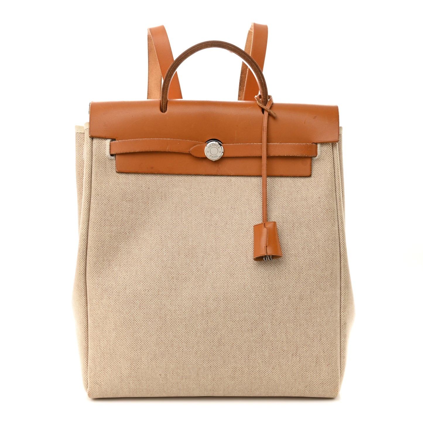 Toile Vache Calfskin Herbag 30 PM Backpack Natural