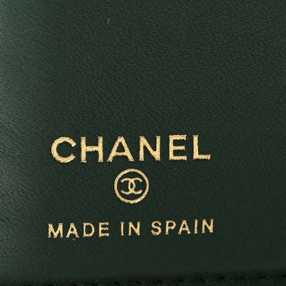Chanel Calfskin Crocodile Embossed Crococo Passport Holder Emerald 7 of 9