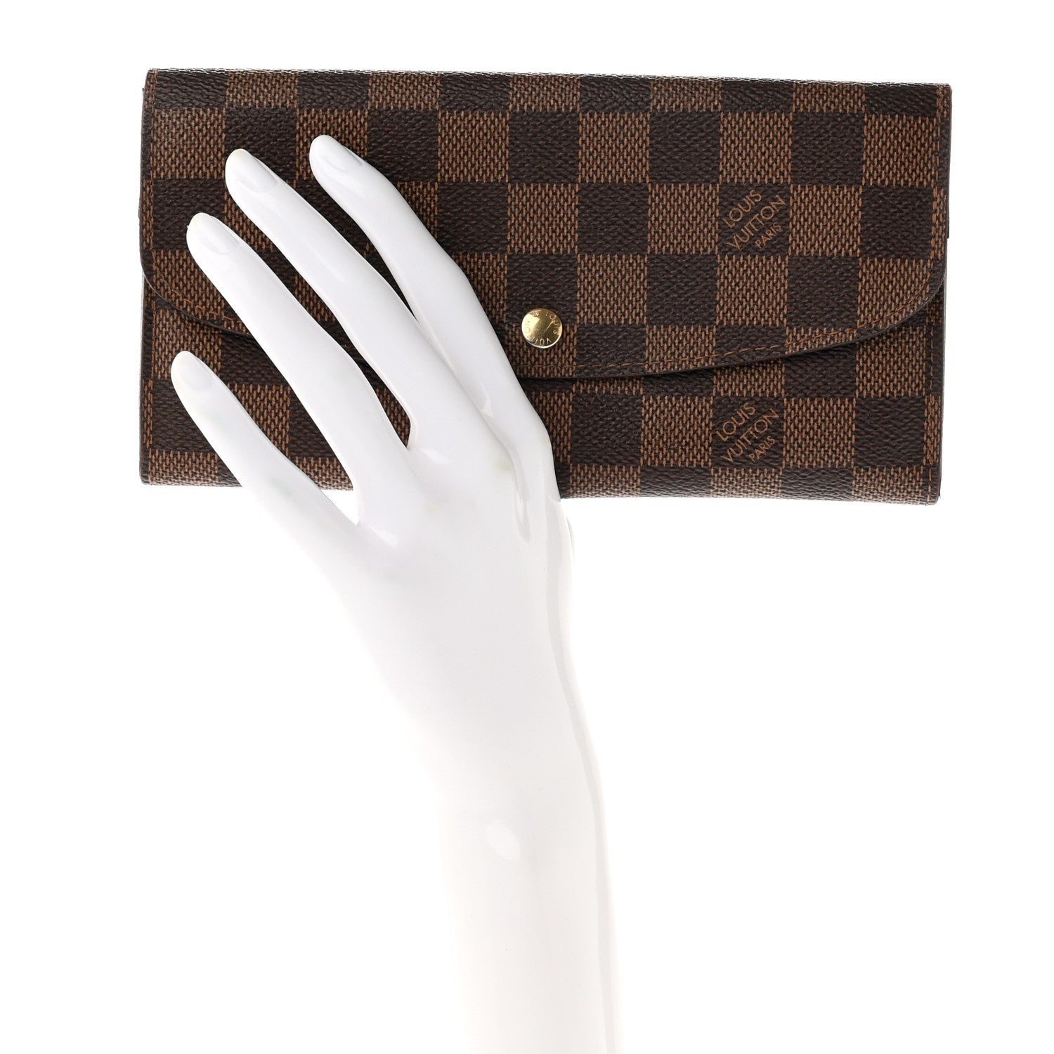 Louis Vuitton Damier Ebene Emilie Wallet 2 of 9