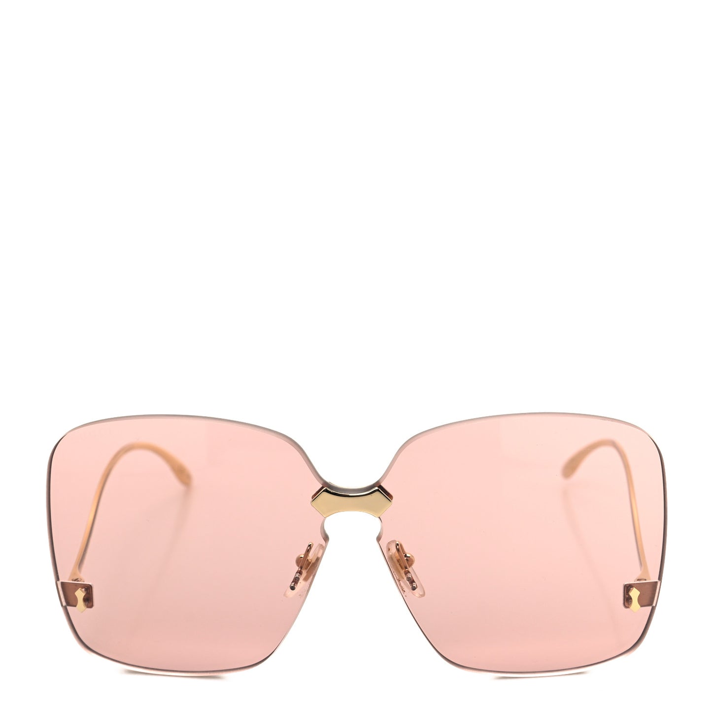 Rimless Sunglasses GG0352S Gold Flash Pink