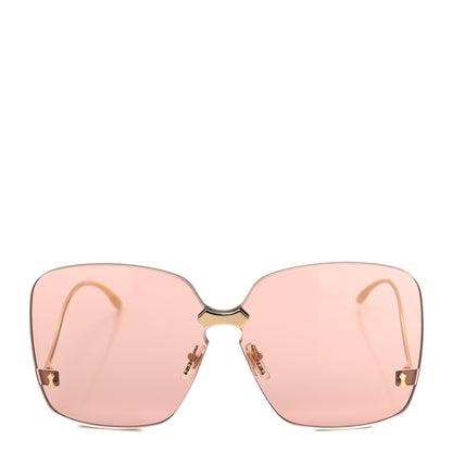 Gucci Rimless Sunglasses GG0352S Gold Flash Pink 2 of 8