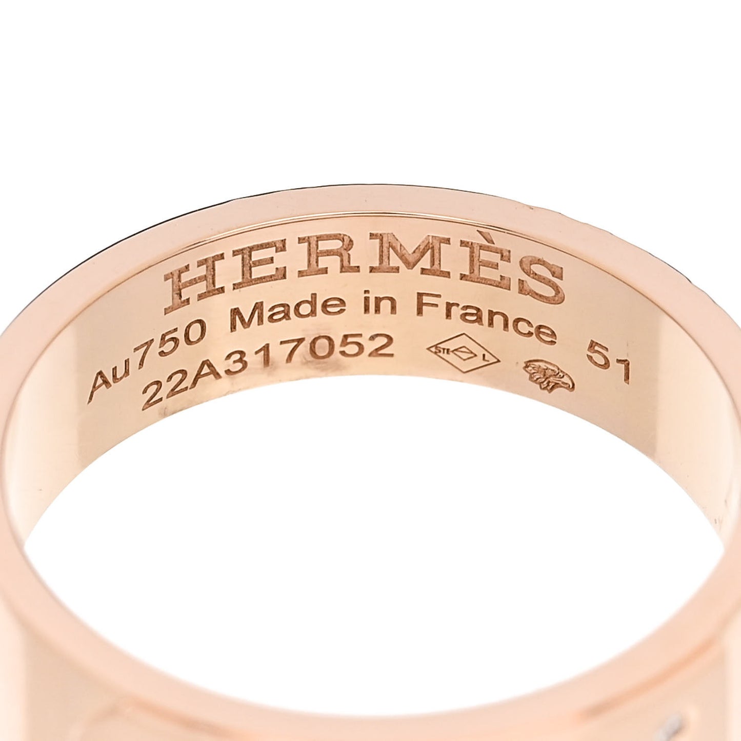 18K Rose Gold Diamond PM Kelly Ring 51 5.75