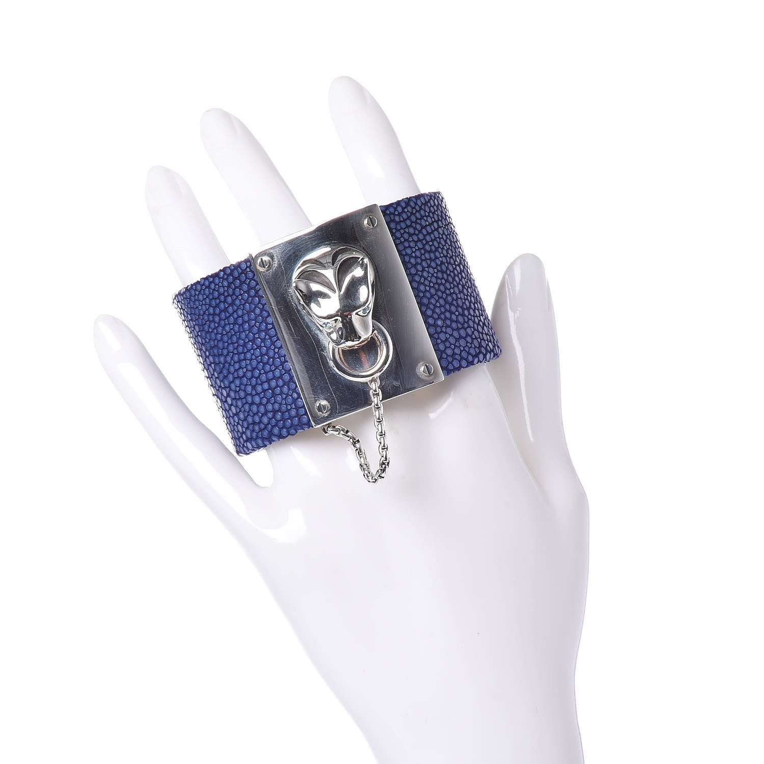 John Hardy Sterling Silver Blue Stone Stingray Macan Cuff Bracelet Blue 2 of 5