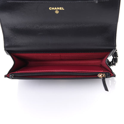 Chanel Goatskin Quilted Chanel 19 Wallet On Chain WOC Black 5 of 6