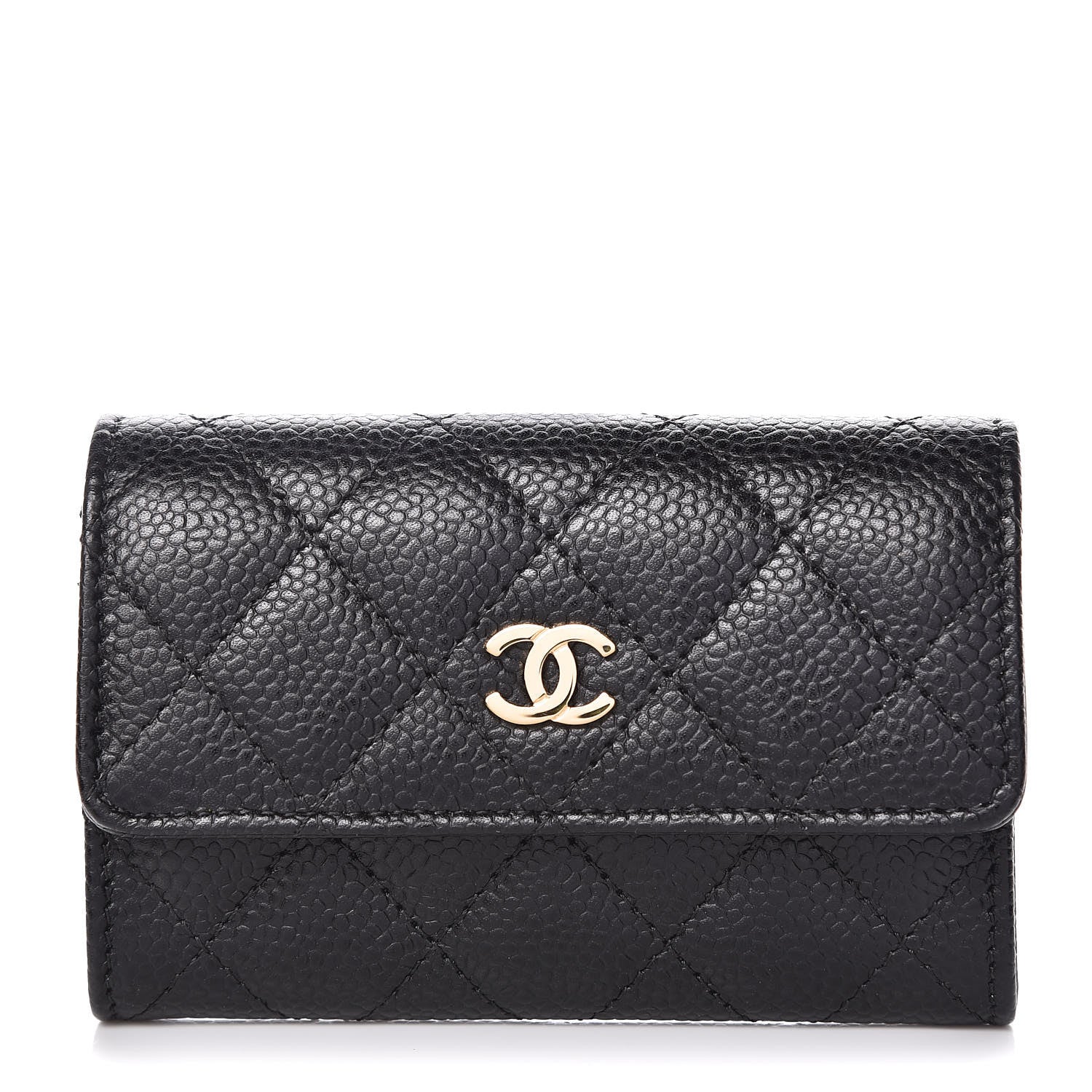 Chanel Caviar Quilted Flap Card Holder Black 1 of 9