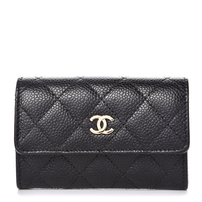 Chanel Caviar Quilted Flap Card Holder Black 1 of 9