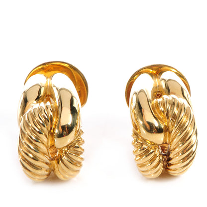 David Yurman 18k Yellow Gold Labyrinth Earrings 1 of 6