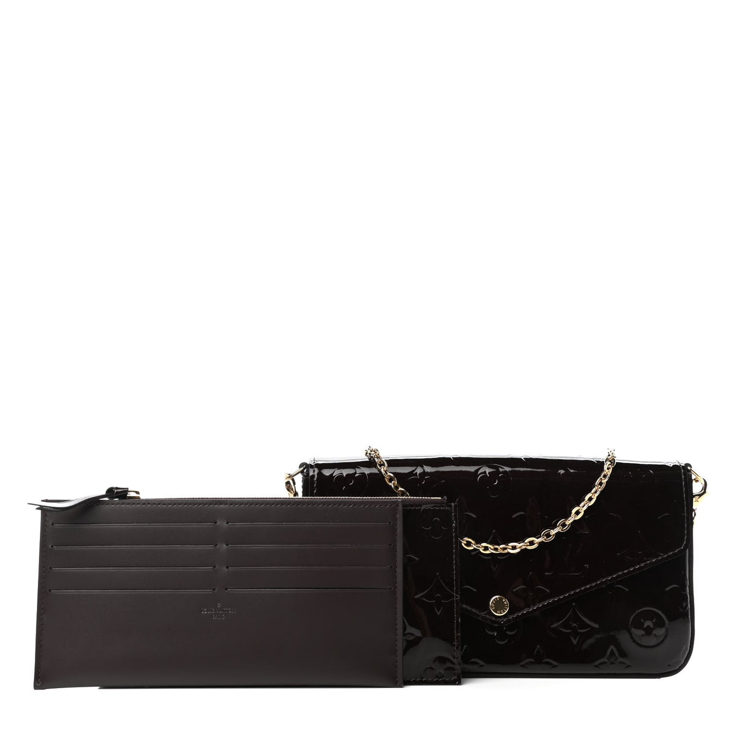 Vernis Pochette Felicie Chain Wallet Amarante