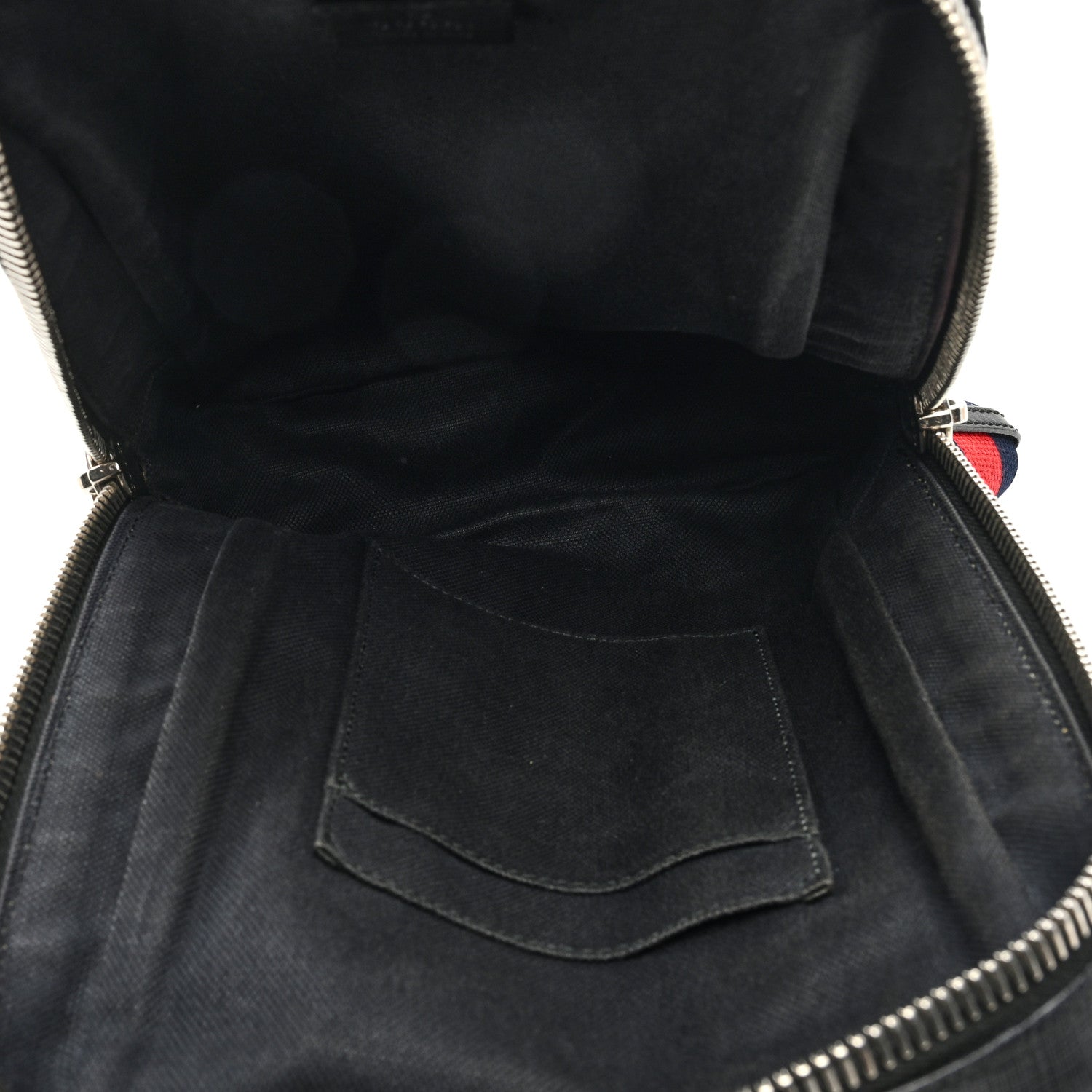 Gucci GG Supreme Monogram Web Belt Bag Black Grey 5 of 9