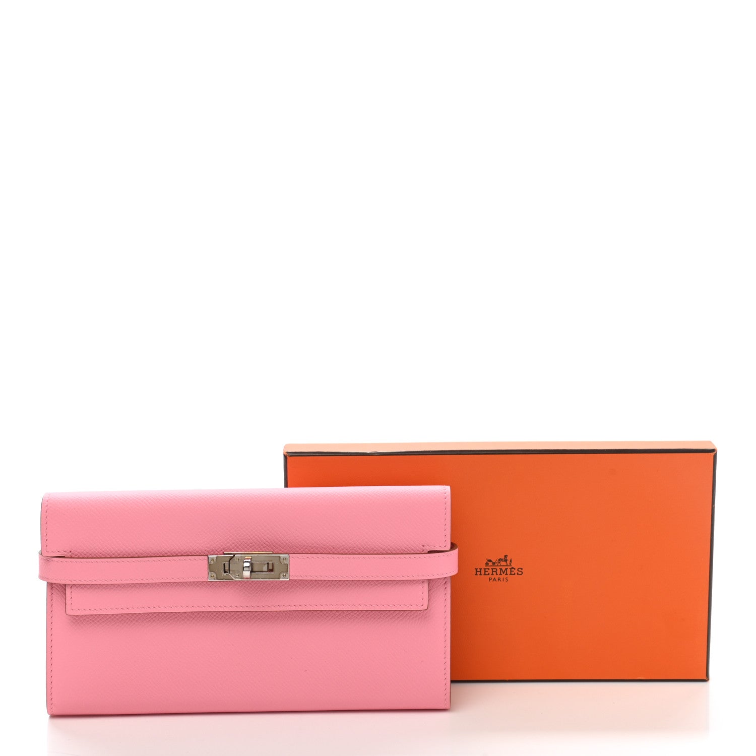 Hermes Epsom Kelly Longue Wallet Rose Confetti 8 of 8