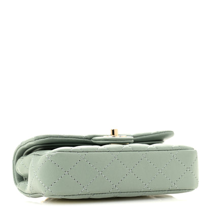 Chanel Lambskin Quilted Mini Flap Bag Charm With Hook Light Green 4 of 10