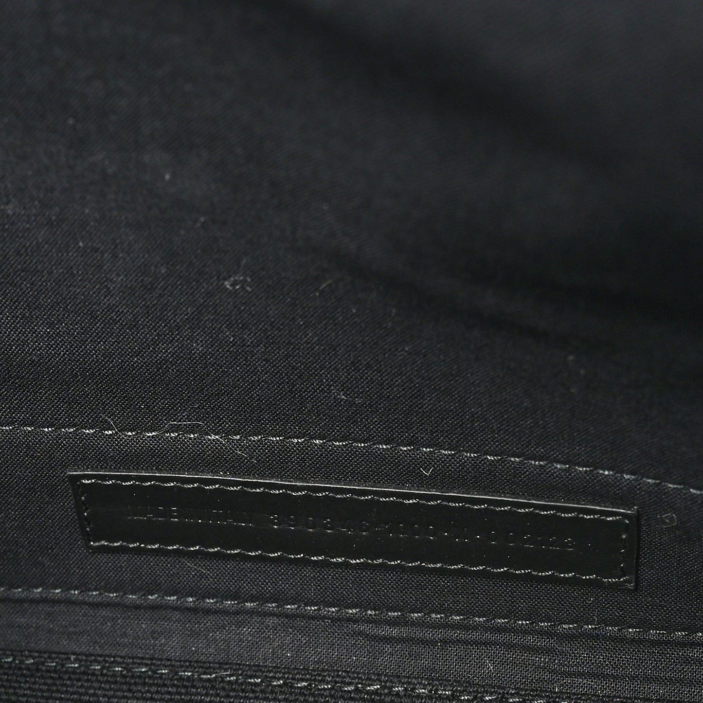 Cotton Canvas Calfskin Logo Print Navy Cabas XS Black White