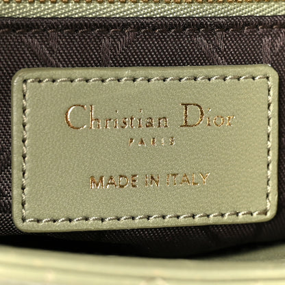Christian Dior Lambskin Cannage Small My ABCDior Lady Dior Peyote Green 6 of 10