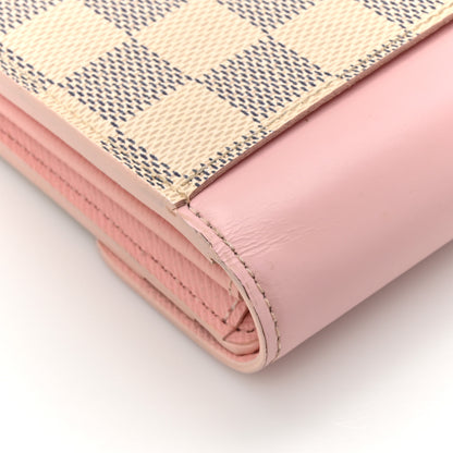Louis Vuitton Damier Azur Sarah Wallet NM  Rose Ballerine 16 of 17