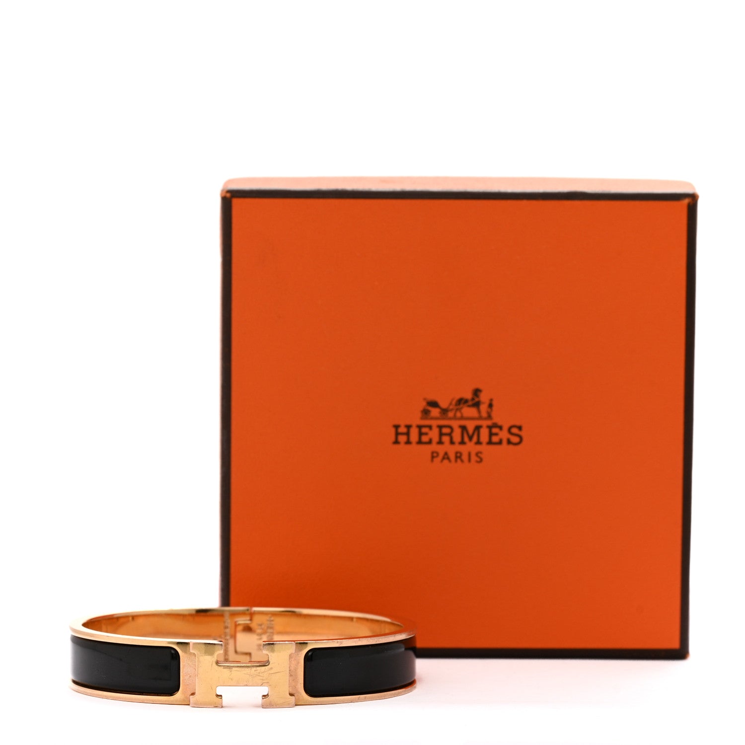 Hermes Enamel Narrow Clic Clac H Bracelet PM Black 6 of 6