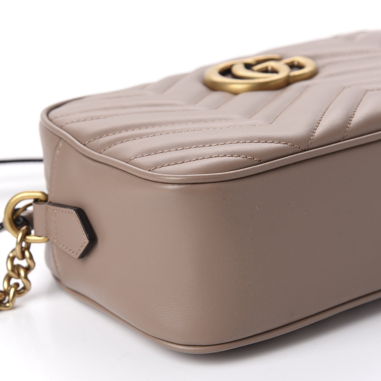 Calfskin Matelasse Small GG Marmont Chain Shoulder Bag Porcelain Rose