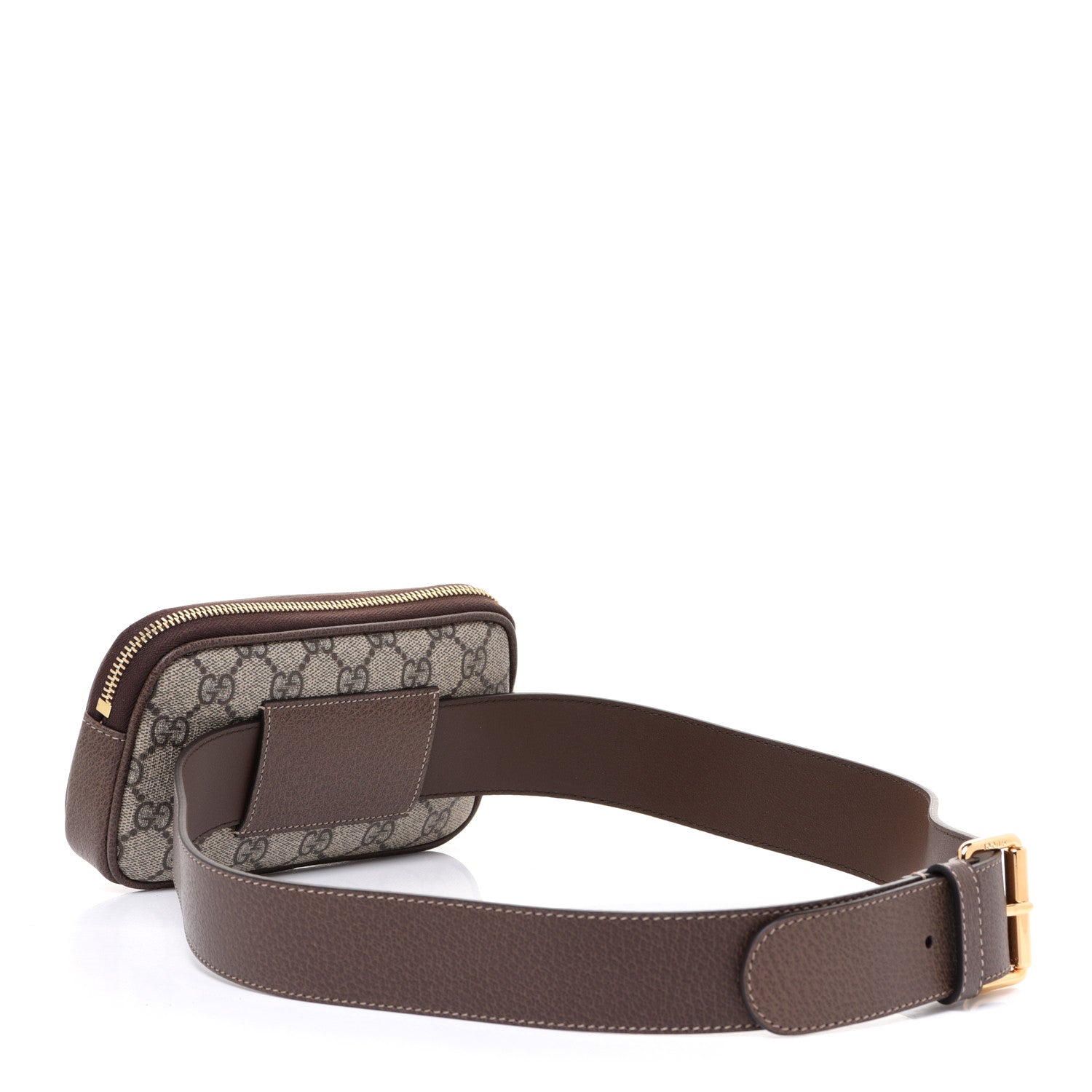 Gucci GG Supreme Monogram Web Ophidia Belted iPhone Case 95 38 Dark Brown 3 of 8