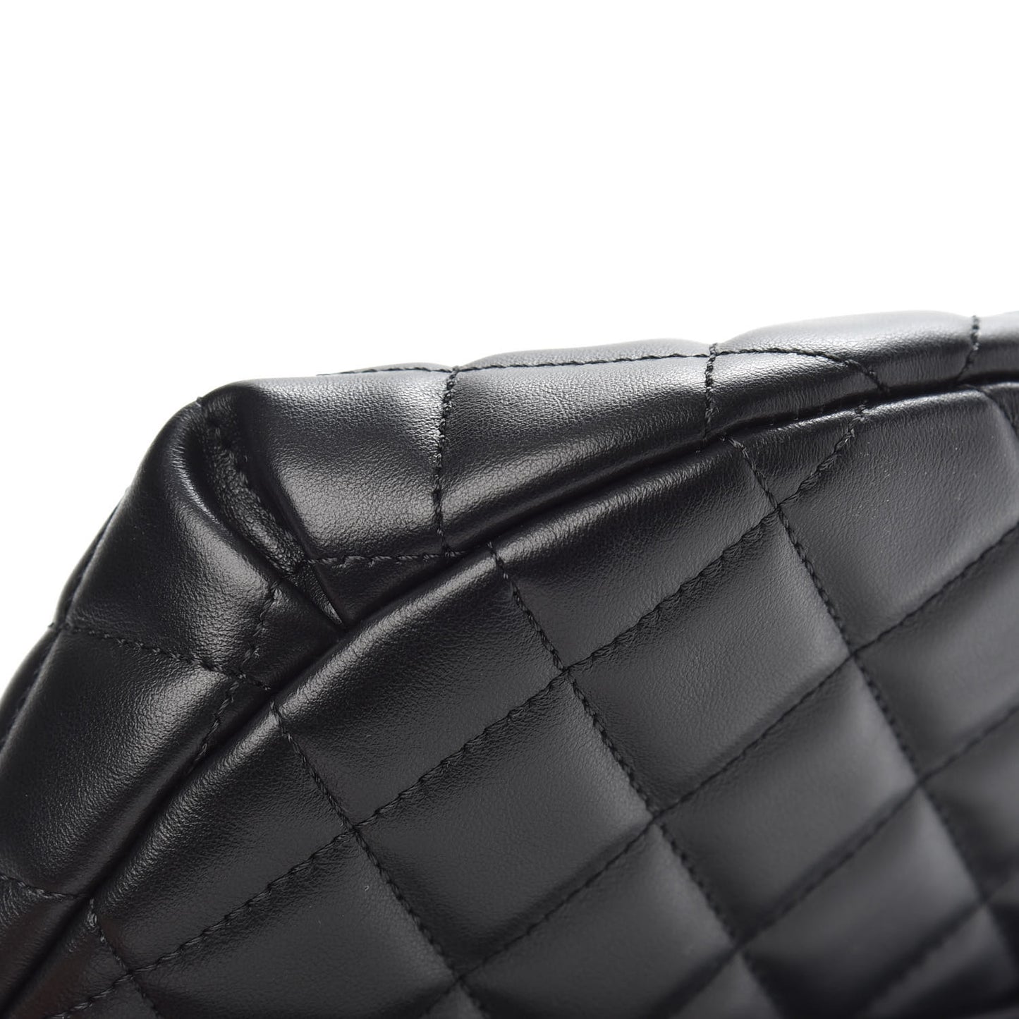 Calfskin Quilted Waist Belt Bag Black