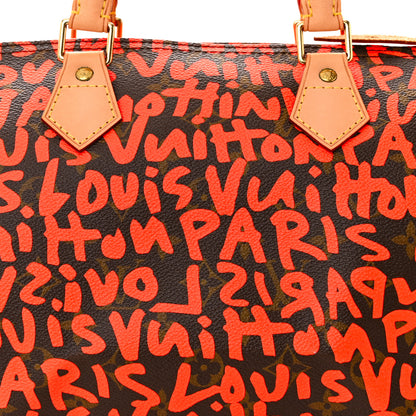 Louis Vuitton Monogram Graffiti Speedy 30 Orange 8 of 10