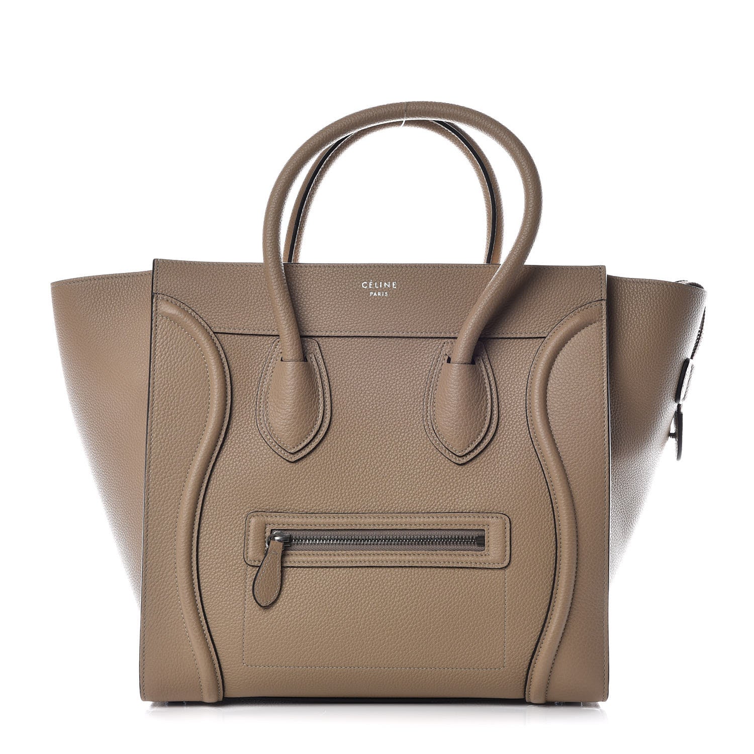 Celine Drummed Calfskin Mini Luggage Dune 1 of 17