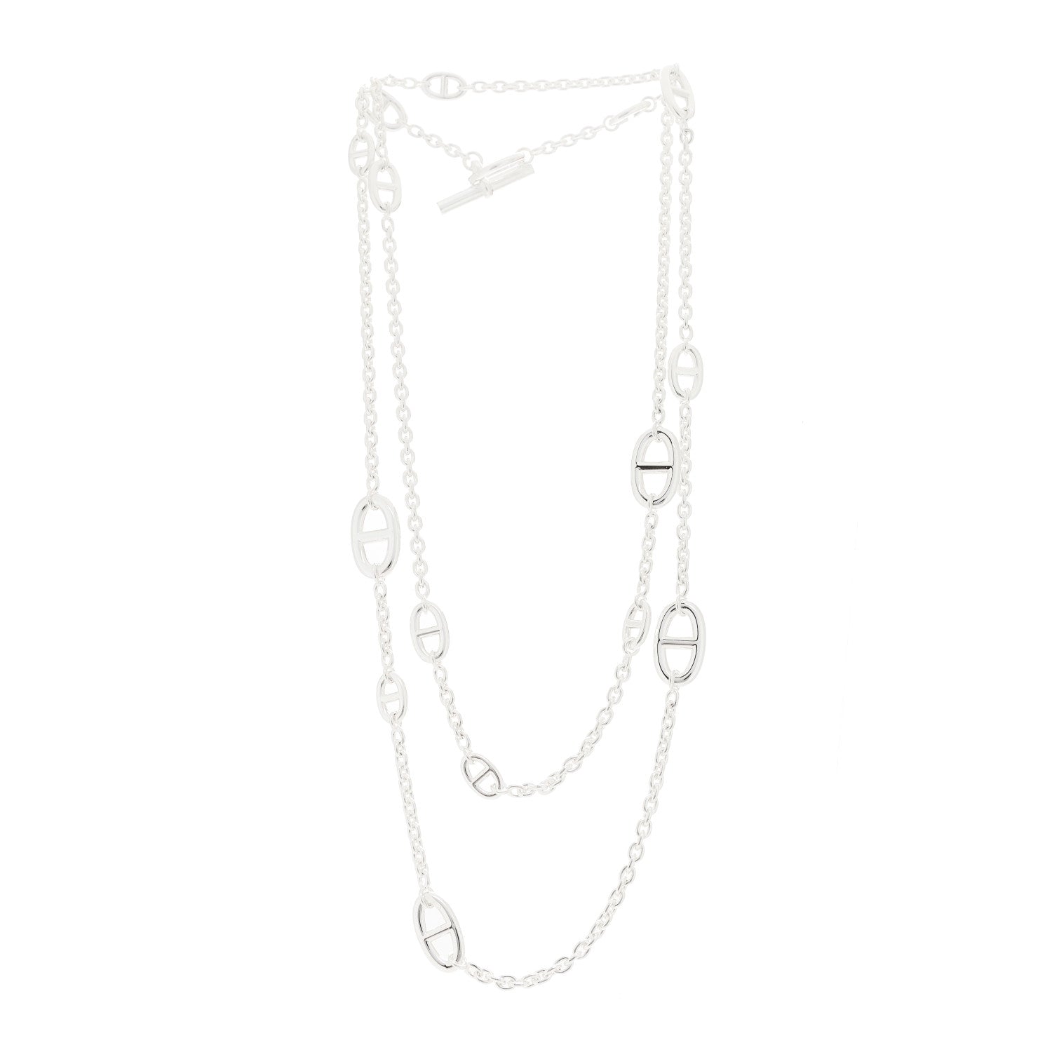 Hermes Sterling Silver Farandole Necklace 120 3 of 7