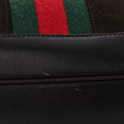 Gucci Suede Web Small Jackie O Hobo Dark Brown 13 of 20