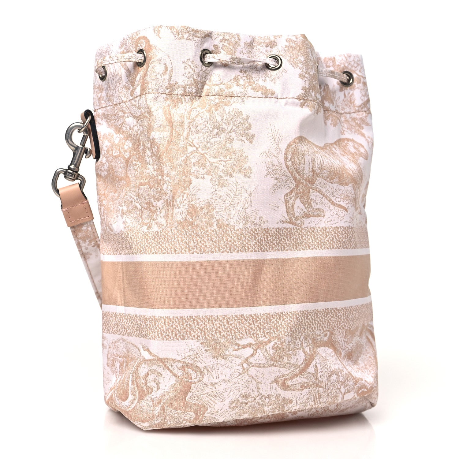 Christian Dior Technical Fabric Embroidered Toile De Jouy Sauvage DiorTravel Pouch Rose 3 of 10