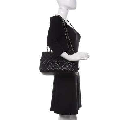 Chanel Lambskin Quilted Jumbo Single Flap Black 2 of 10