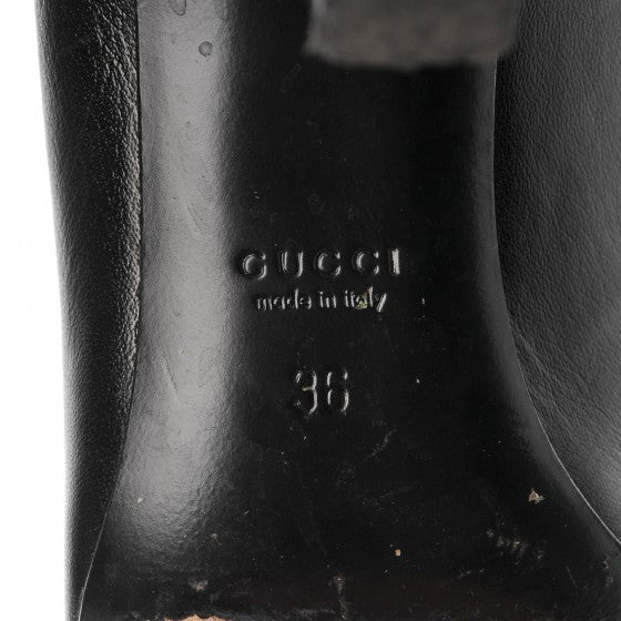 Calfskin GG Buckle Pumps 36 Black
