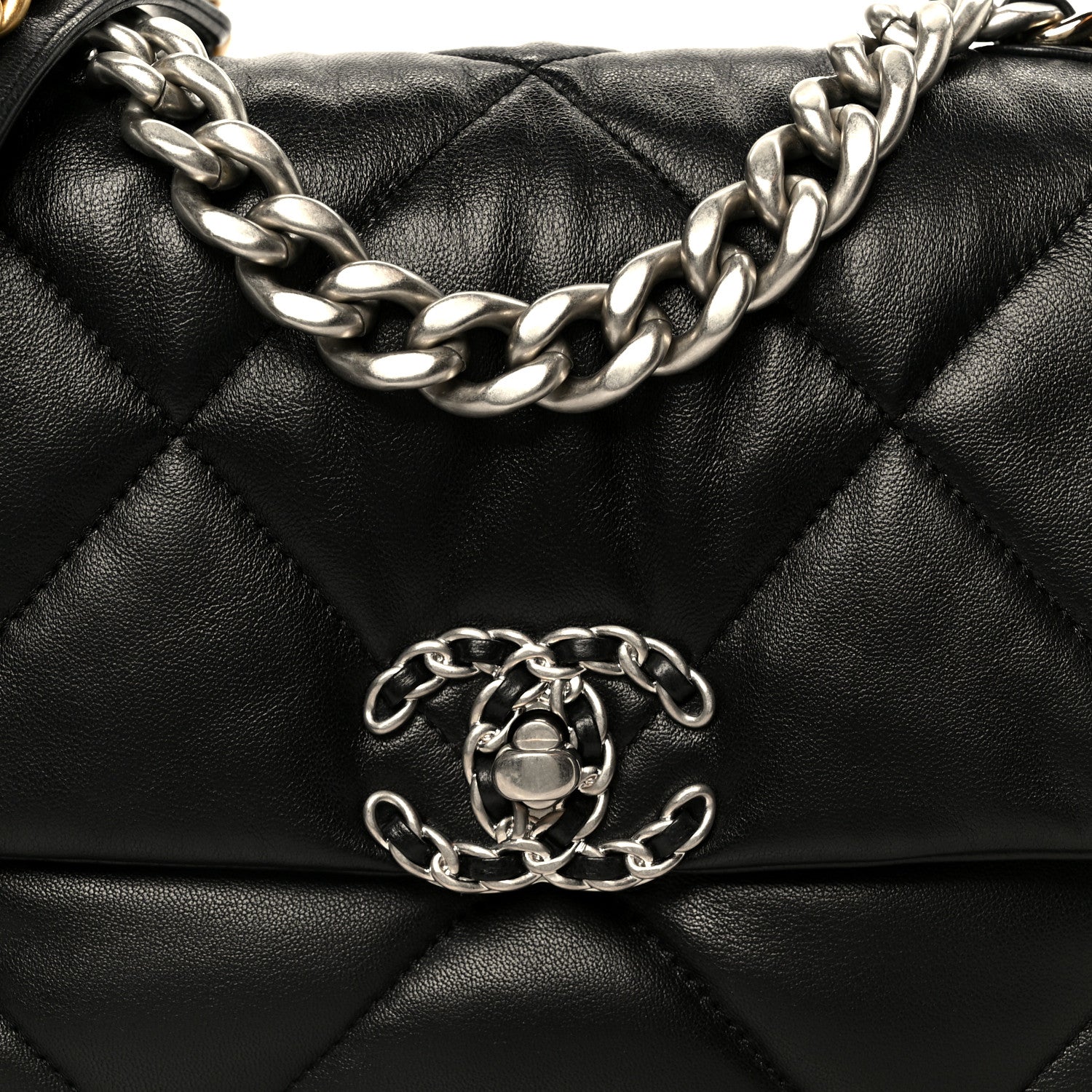 Chanel Lambskin Quilted Medium Chanel 19 Flap Black 8 of 10