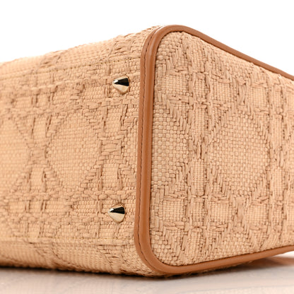 Christian Dior Raffia Medium Lady Dior Bag Beige 10 of 13