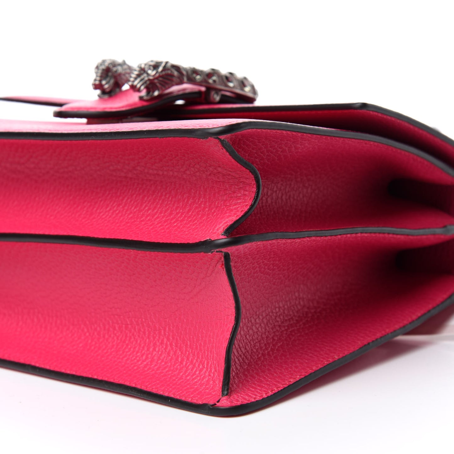 Dollar Calfskin Crystal Web Medium Dionysus Bamboo Top Handle Bag Box Pink Black Diamond