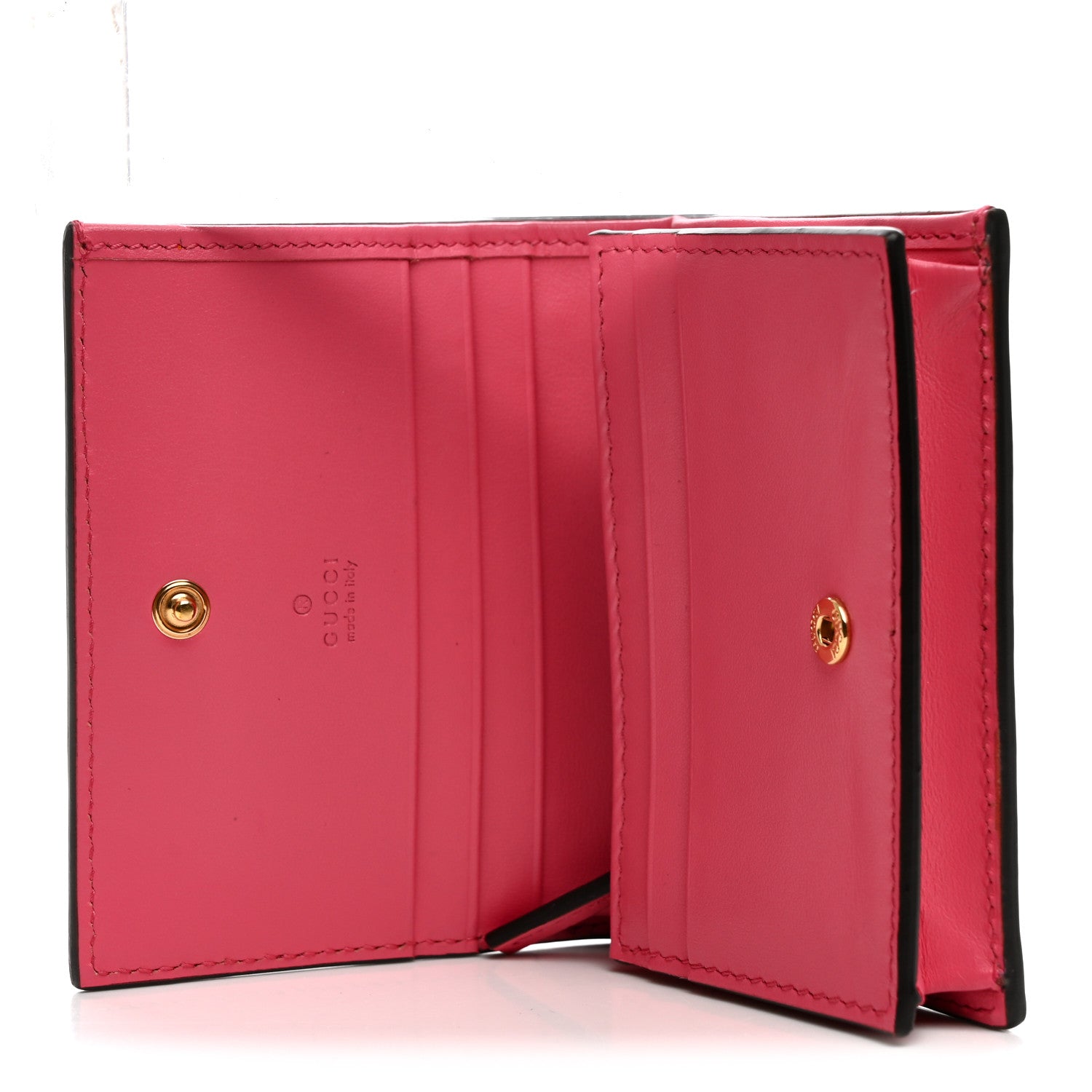 Gucci Calfskin GG Matelasse Card Case Wallet Rhodamine Pink 5 of 8