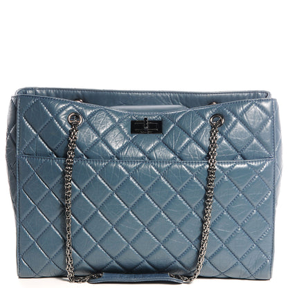 Chanel Aged Calfskin Reissue 2.55 Tote Blue 1 of 9