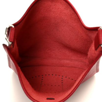 Hermes Taurillon Clemence Evelyne III PM Rouge Grenat 5 of 11