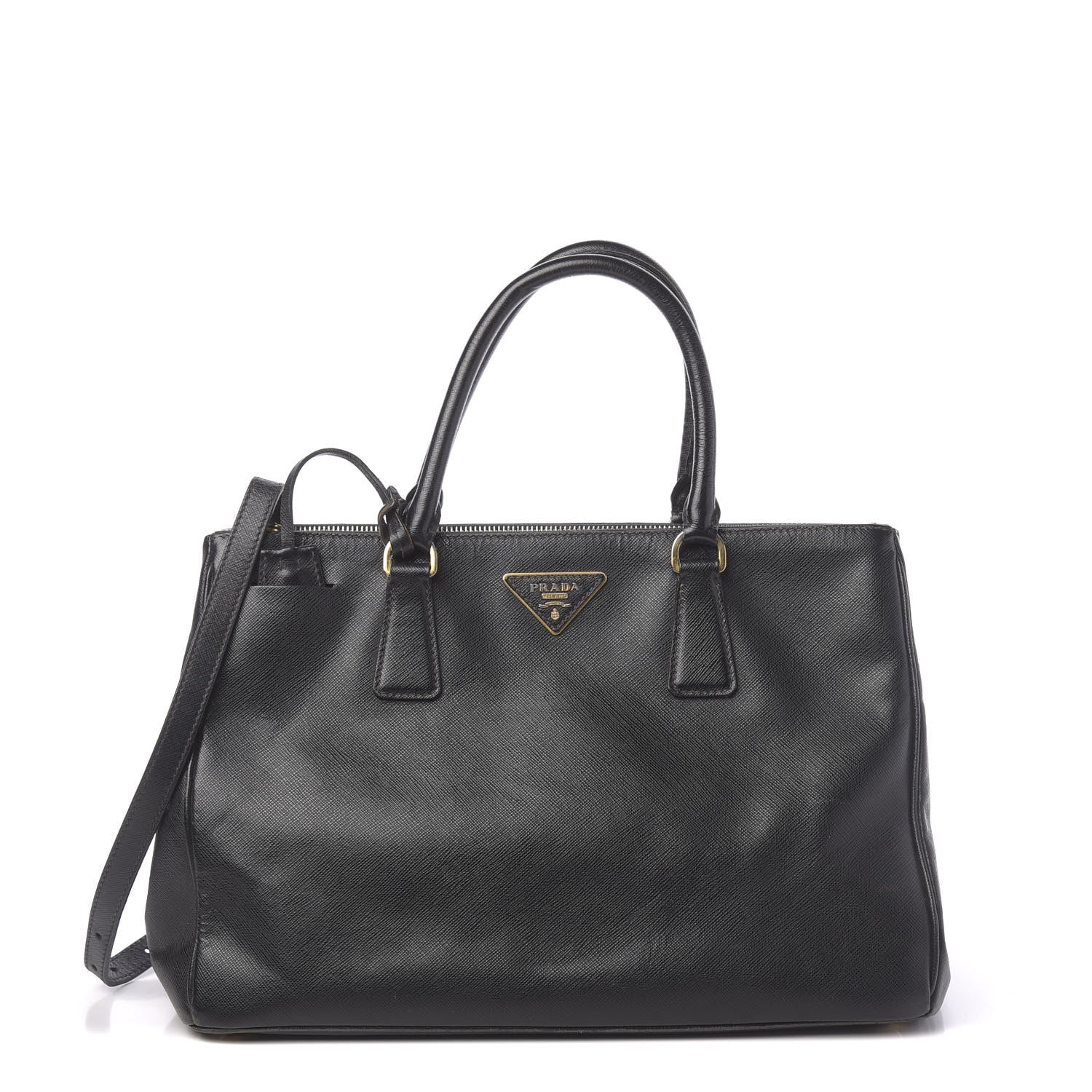 Prada Saffiano Medium Galleria Double Zip Tote Black 1 of 15