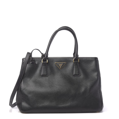 Prada Saffiano Medium Galleria Double Zip Tote Black 1 of 15