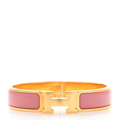 Hermes Enamel Narrow Clic Clac H Bracelet PM Rose Florida 1 of 5