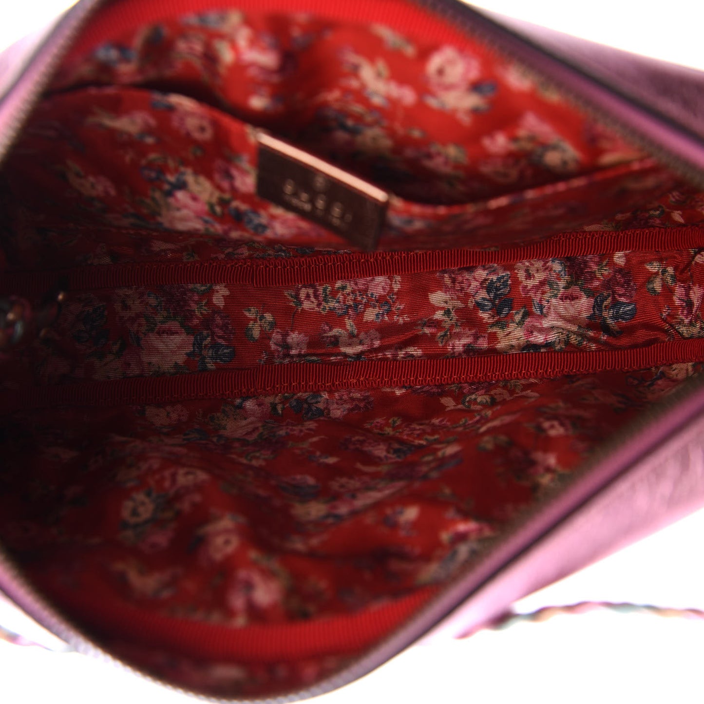 Laminated Nappa Trapuntata Small Zumi Shoulder Bag Rosa Lago Rame