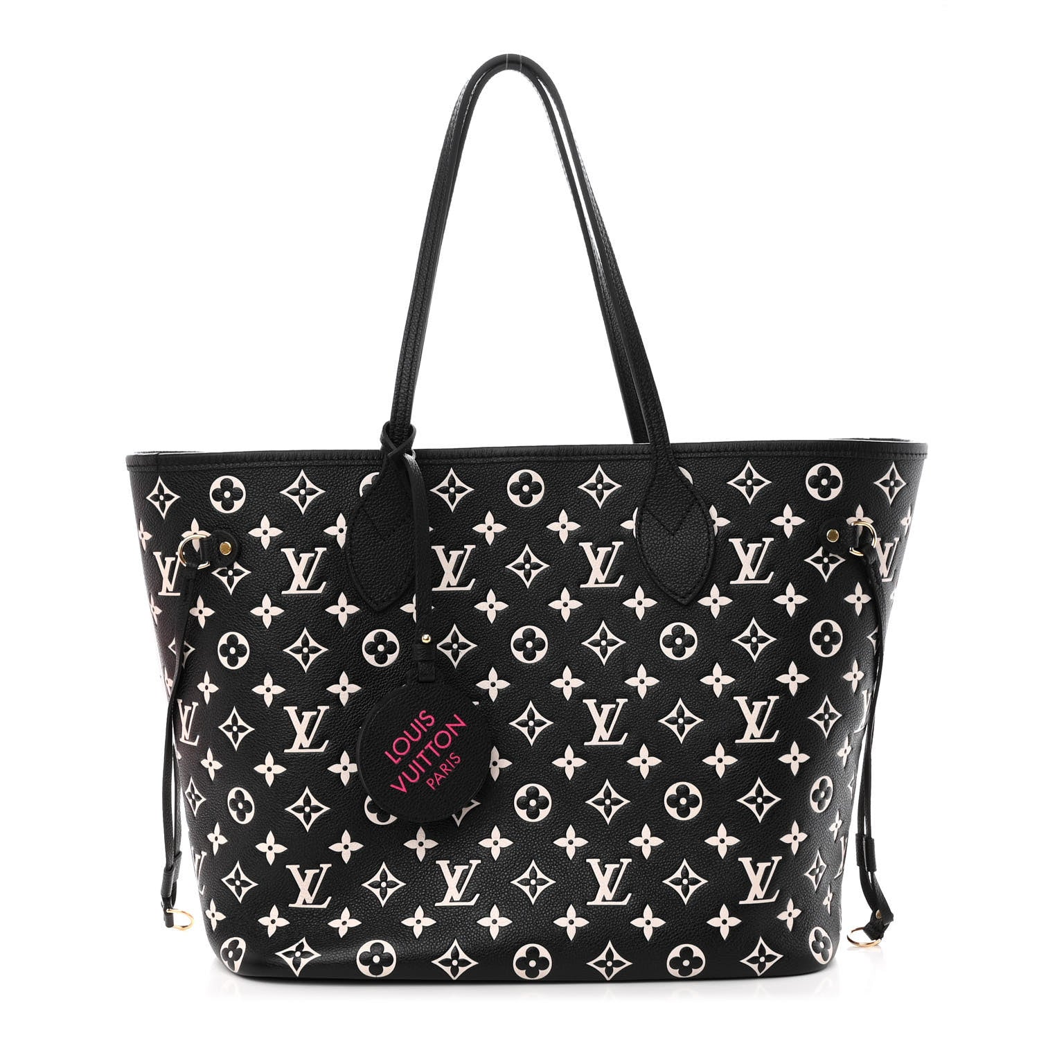 Louis Vuitton Empreinte Spring In The City Neverfull MM Black White Pink 3 of 10