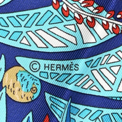 Hermes Silk La Promenade de Platon Scarf 90 Indigo Rouge Turquoise 4 of 5