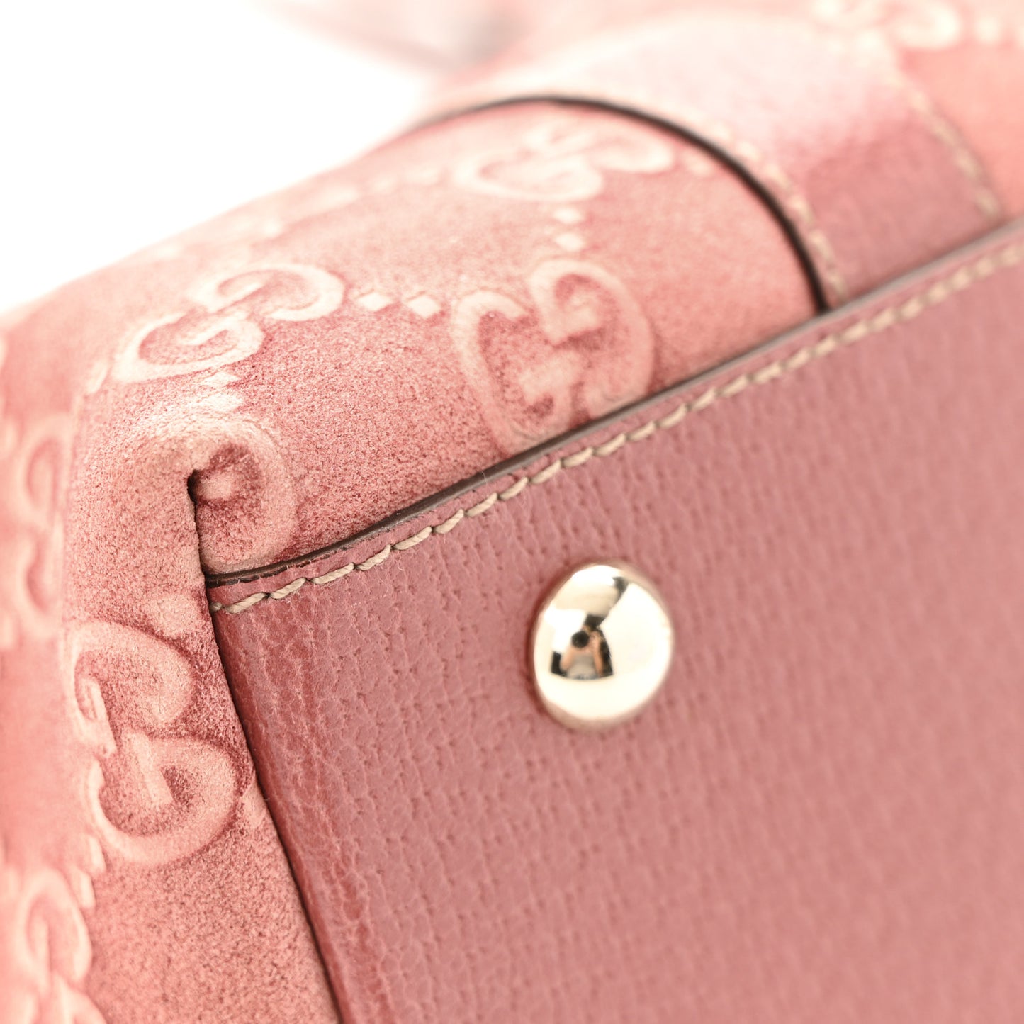 Suede Guccissima Medium Abbey Tote Pink