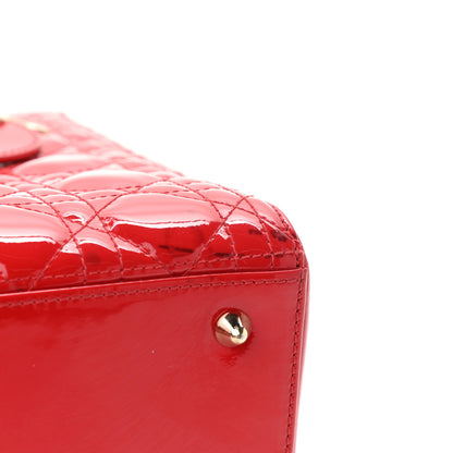 Christian Dior Patent Cannage Medium Lady Dior Red 17 of 17
