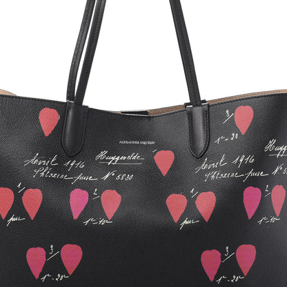 Alexander McQueen Pebbled Calfskin Shopper Tote Petal Black 9 of 9