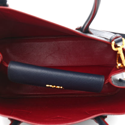 Prada Saffiano Cuir Small Double Bag Baltico Fuoco 5 of 11