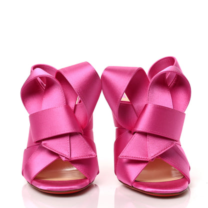 Christian Louboutin Satin Bow Slides 38.5 Fuchsia 2 of 7