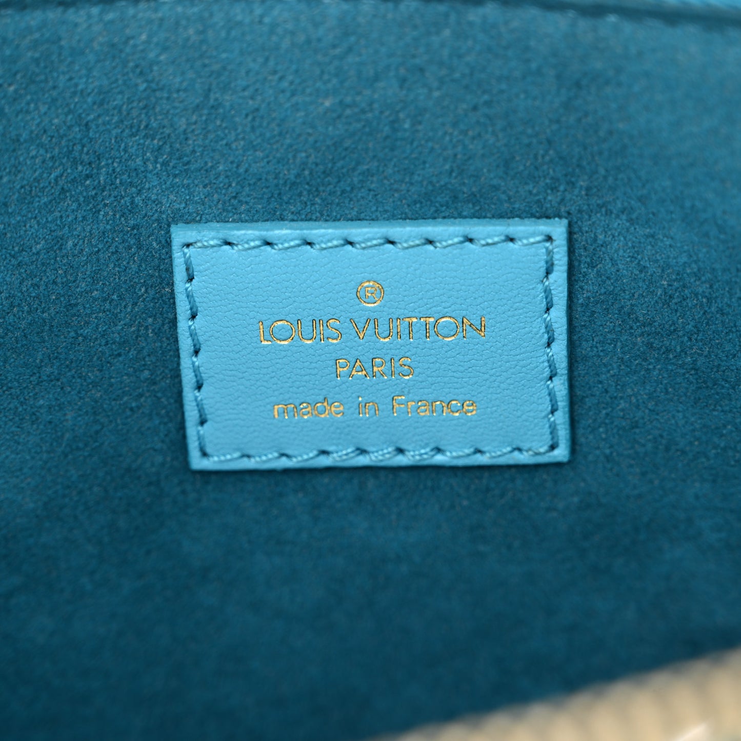 Lambskin Embossed Monogram Coussin PM Turquoise